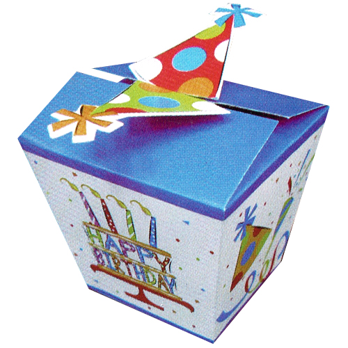 Happy Birthday 'Cake and Confetti' Favor Boxes (6ct)